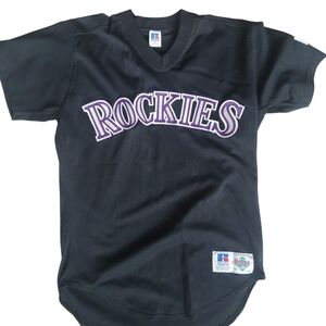 Russell Athletic Black Rockies Unisex Jersey with Purple Lettering